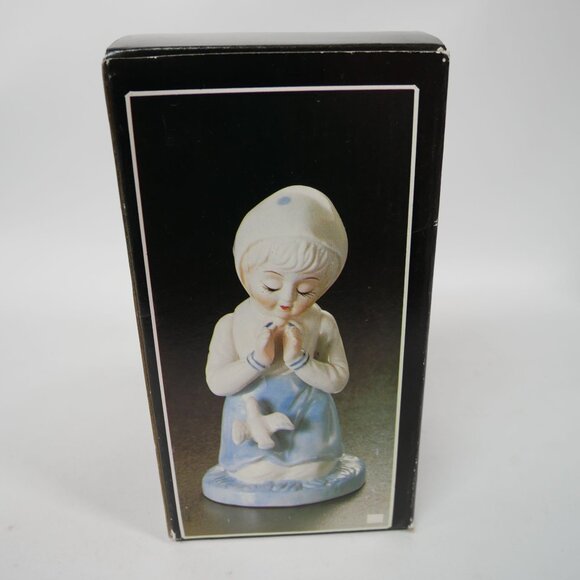 Porcelain Praying Boy Figurine With Dove By Sophia-Ann Vintage - Picture 9 of 9